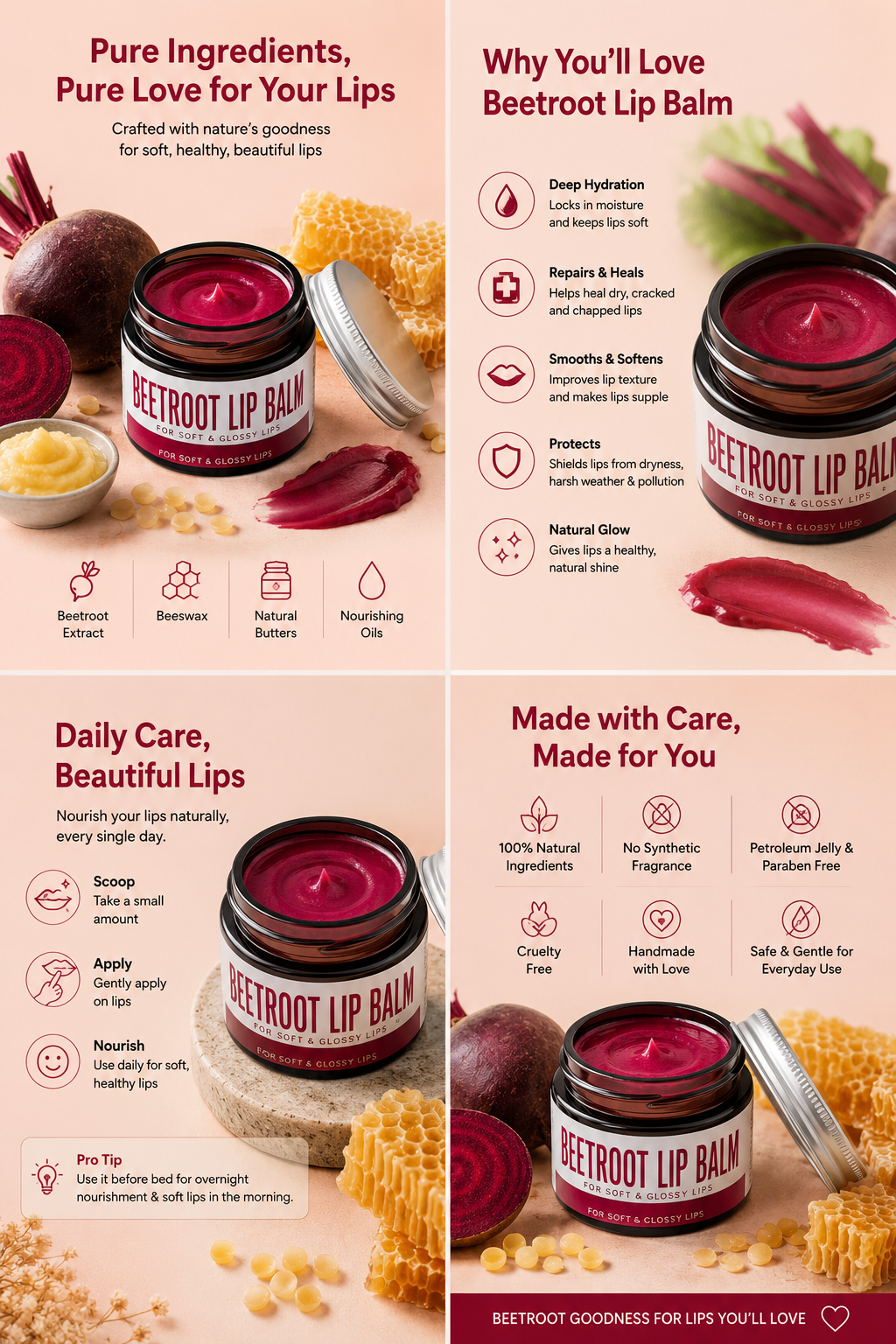 Beetroot Lip Balm