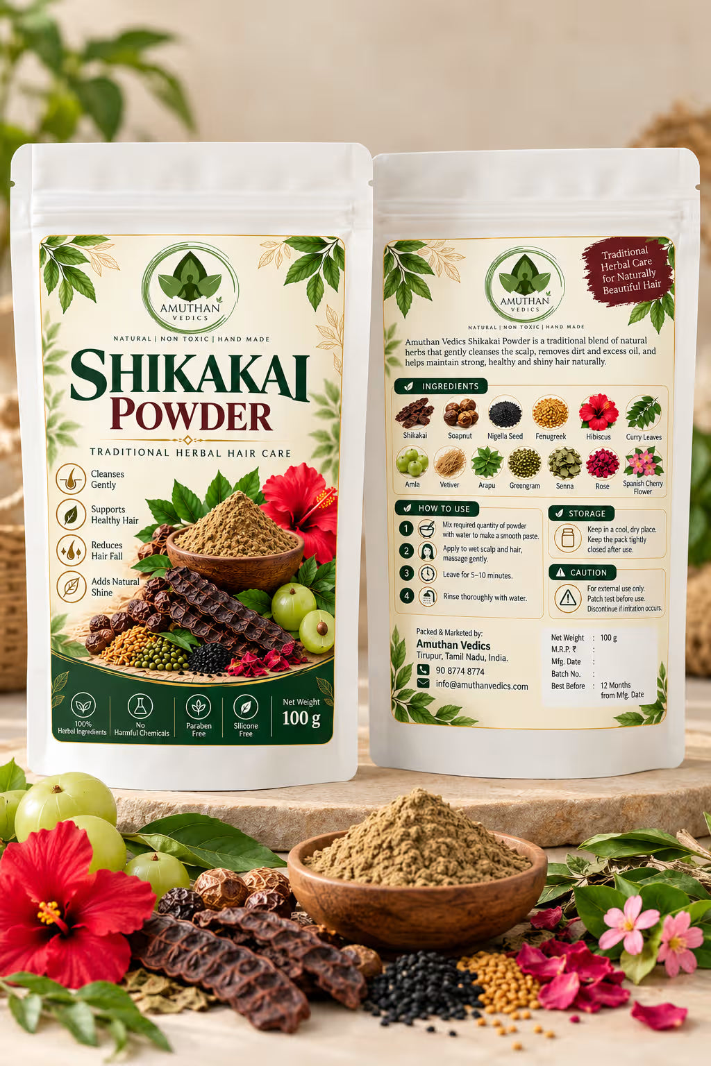 Gingelly & Shikakai Ritual Set (Hair & Body Care)